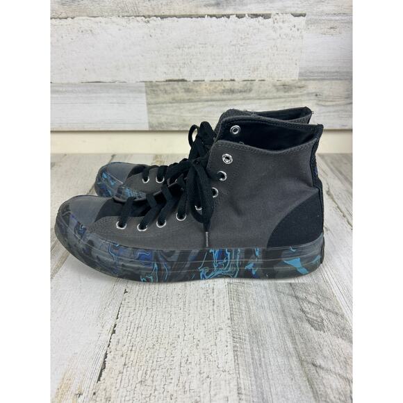 Converse Men’s 9.5 Chuck Taylor All Star CX High Marbled Blue Black sneaker shoe - Picture 5 of 9